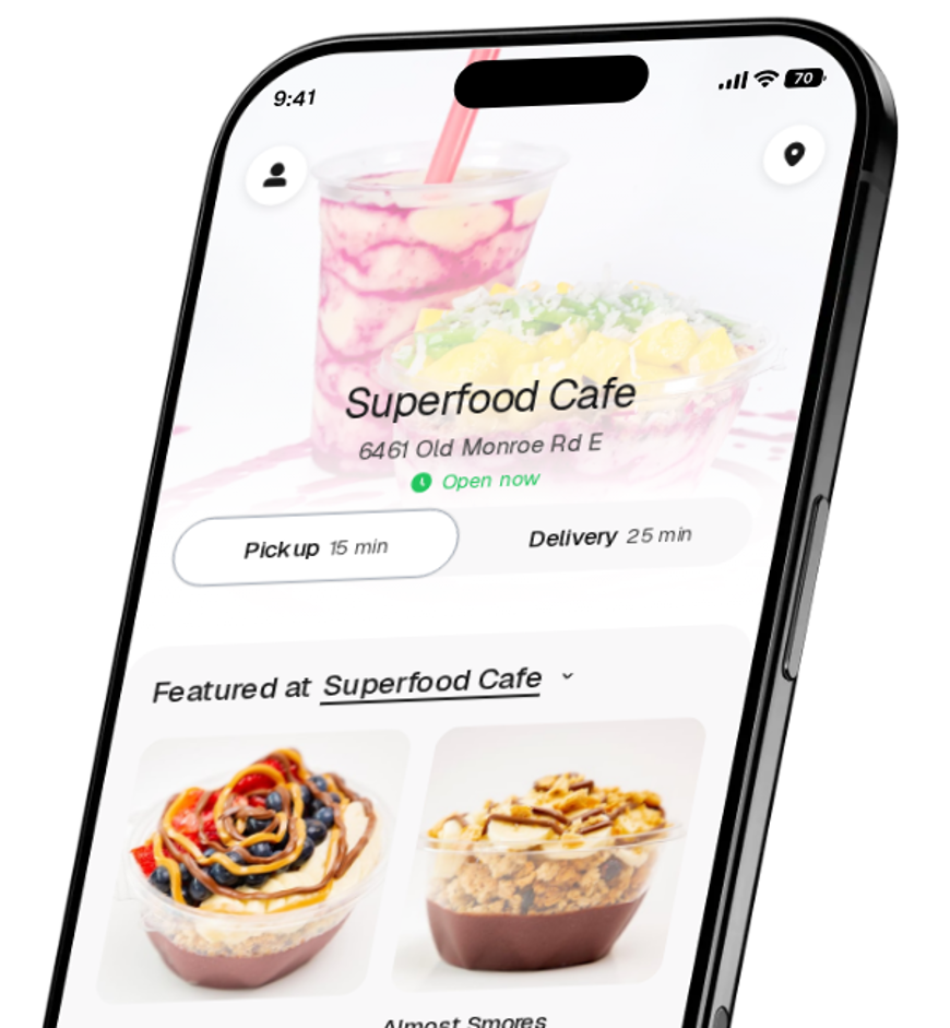 Superfood Cafe app preview